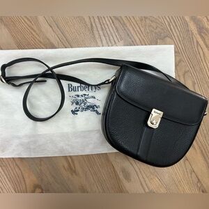 Burberry Black Pebbled Leather Crossbody